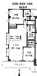 ブランシュ上の台 2LDKの間取図画像