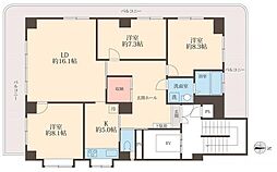 ホライズン東四つ木 2階3LDKの間取り