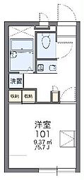 レオパレスMARTHA 1Kの間取図画像