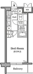 レジディア用賀 1Kの間取図画像