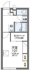 レオパレスエントピアホープ 1Kの間取図画像