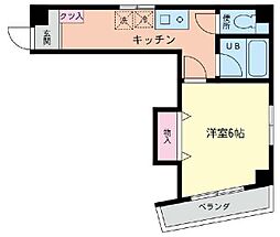 ティアラ 1Kの間取図画像