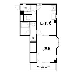 ドルチェナガサキ 1DKの間取図画像