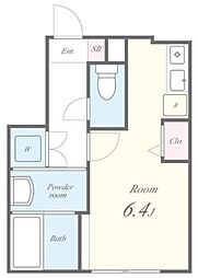 アイコート久我山 1階ワンルームの間取り