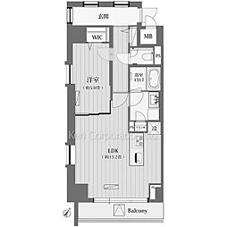 シュトラーレ神山町 1LDKの間取図画像