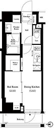 アークマーク竹ノ塚 1Kの間取図画像