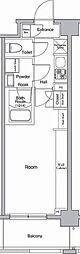 フュージョナル赤羽イースト 1Kの間取図画像