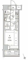 ベルシード上野松が谷 1Kの間取図画像