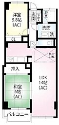 ラ・ヴェール浜田山 2LDKの間取図画像