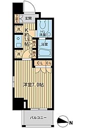 エコロジー東陽町プロセンチュリー 1Kの間取図画像
