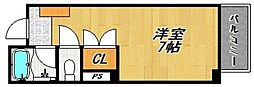 ルエメゾンロワール西公園2 ワンルームの間取図画像