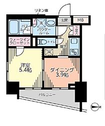 日神デュオステージ浅草国際通り 1DKの間取図画像