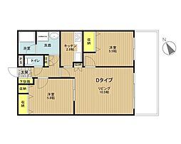 イリップス船堀 2LDKの間取図画像