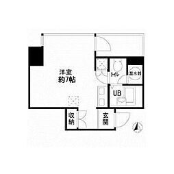 タワーズ10 ワンルームの間取図画像