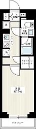 AZEST亀戸2 1Kの間取図画像