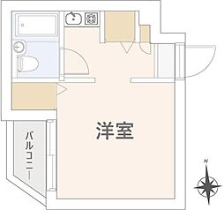 プラティーク町屋 ワンルームの間取図画像