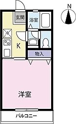 カトル　セゾン 1階1Kの間取り