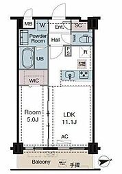 ラグゼナ東陽町 7階1LDKの間取り