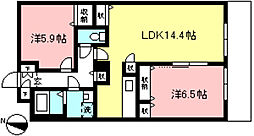 ファイン・ヒロ 2LDKの間取図画像