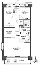 コンフォリア高島平 5階3LDKの間取り