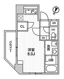 ARKMARK巣鴨 ワンルームの間取図画像