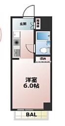 COSMOS西八王子 ワンルームの間取図画像
