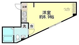 I-RESIDENCE 1階ワンルームの間取り