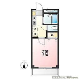 キティー・コーポ 3階1Kの間取り