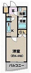 東京メトロ日比谷線 神谷町駅 徒歩5分の賃貸マンション 7階1Kの間取り