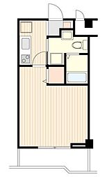 フォーラム共栄 1Kの間取図画像