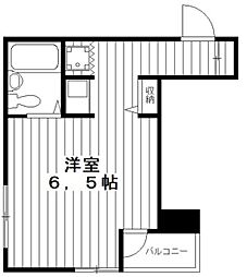 スカイハイムヒラノ ワンルームの間取図画像