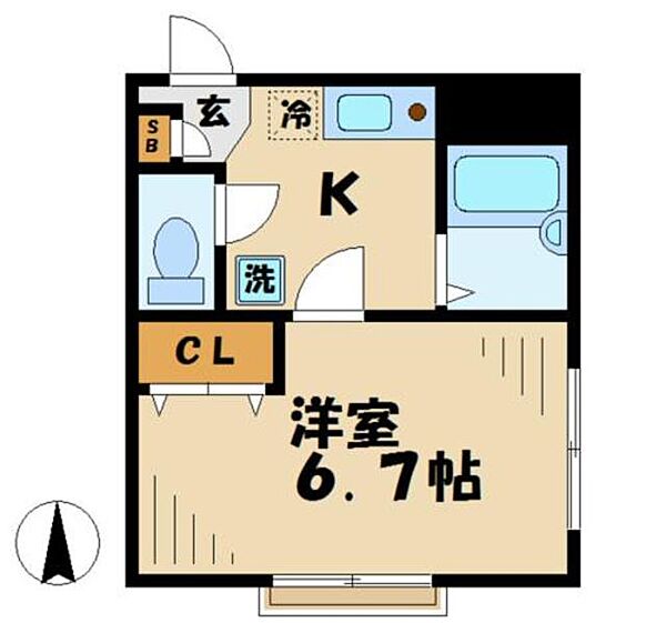 ラフォーレ別所 202｜東京都八王子市別所１丁目(賃貸マンション1K・2階・20.11㎡)の写真 その2