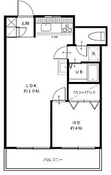 リーベ墨田 1LDKの間取図画像