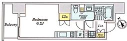 クレストコート中野 ワンルームの間取図画像