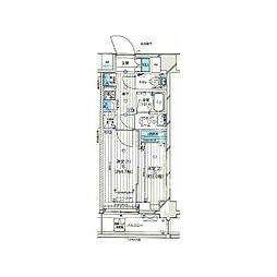 ジェノヴィア小村井 10階1DKの間取り