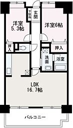 アクシス 2LDKの間取図画像