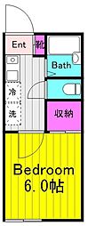 グリーンハイツ 1Kの間取図画像