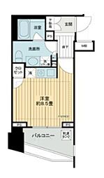 シティハウス代々木 3階ワンルームの間取り