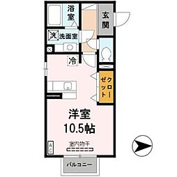 シャンルミエール ワンルームの間取図画像