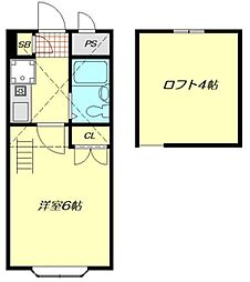 ラフィーヌ南行徳 1Kの間取図画像