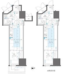 ＺＯＯＭ信濃町 13階1LDKの間取り