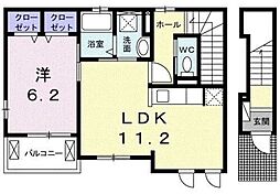 ジュネスアウラ 1LDKの間取図画像