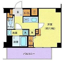JR常磐線 綾瀬駅 徒歩10分の賃貸マンション 8階1Kの間取り