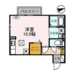 CAMELLIA ワンルームの間取図画像
