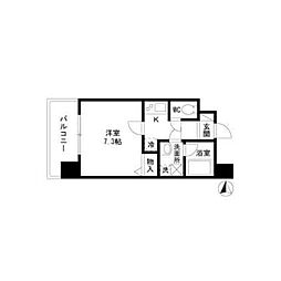 エコロジー栄レジデンス 702 7階1Kの間取り