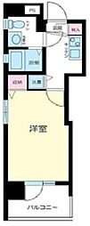 スカイコート門前仲町 5階1Kの間取り