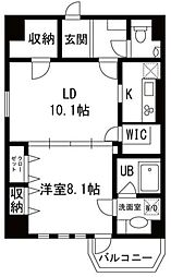 R&M 1LDKの間取図画像