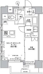 ラ・オ・モンターニュ 2階1LDKの間取り