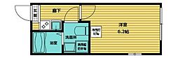 セゾン・ド・シュシュ 1Kの間取図画像
