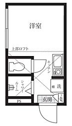 PREMIER笹塚 1階ワンルームの間取り